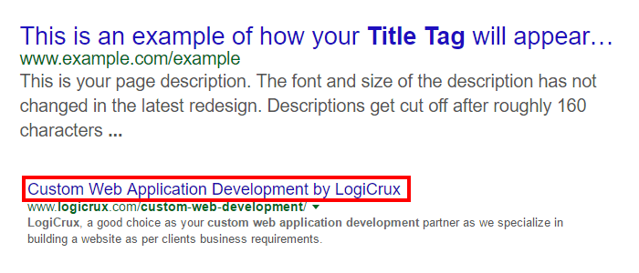 Title Tag Code Example In Search Engine